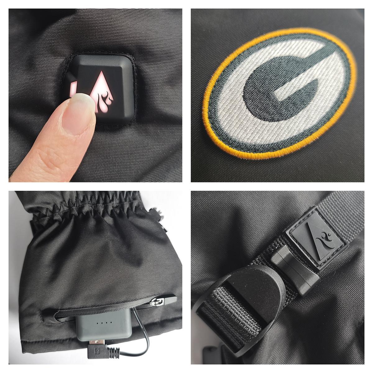 ActionHeat Green Bay Packers 5V Battery Heated Gloves
