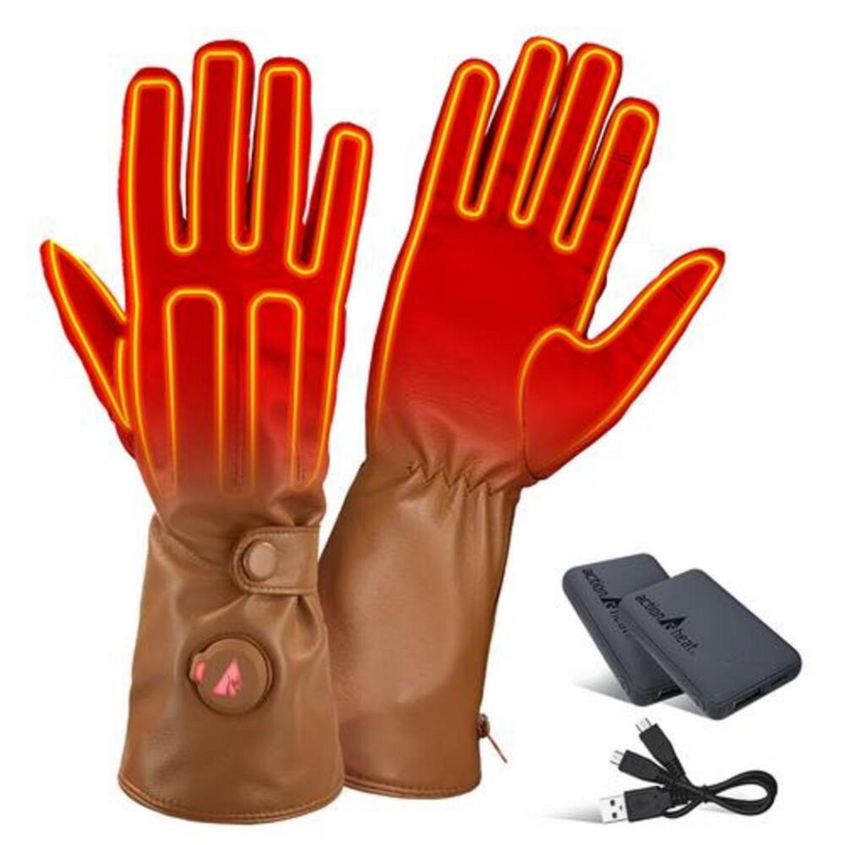 Open Box ActionHeat 5V Men's Battery Heated Leather Dress Glove