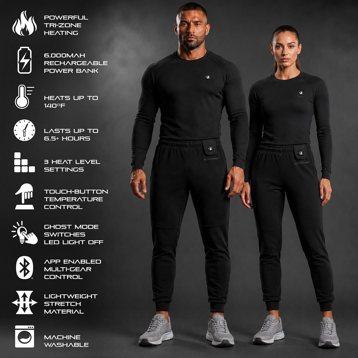 ActionHeat Pro Series+ Bluetooth Men's Heated Base Layer Shirt