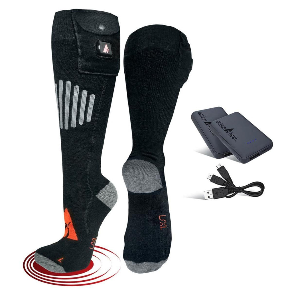 Open Box ActionHeat 5V Battery Heated Socks - Wool