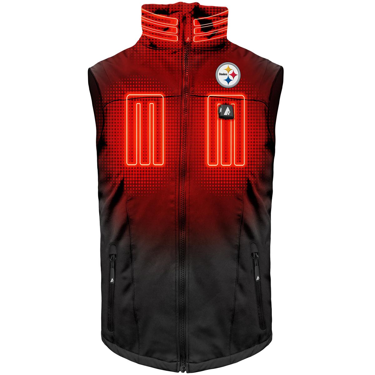 ActionHeat Pittsburgh Steelers 5V Men's Softshell Battery Heated Vest