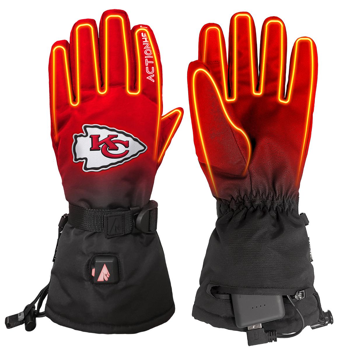 ActionHeat Kansas City Chiefs 5V Battery Heated Gloves