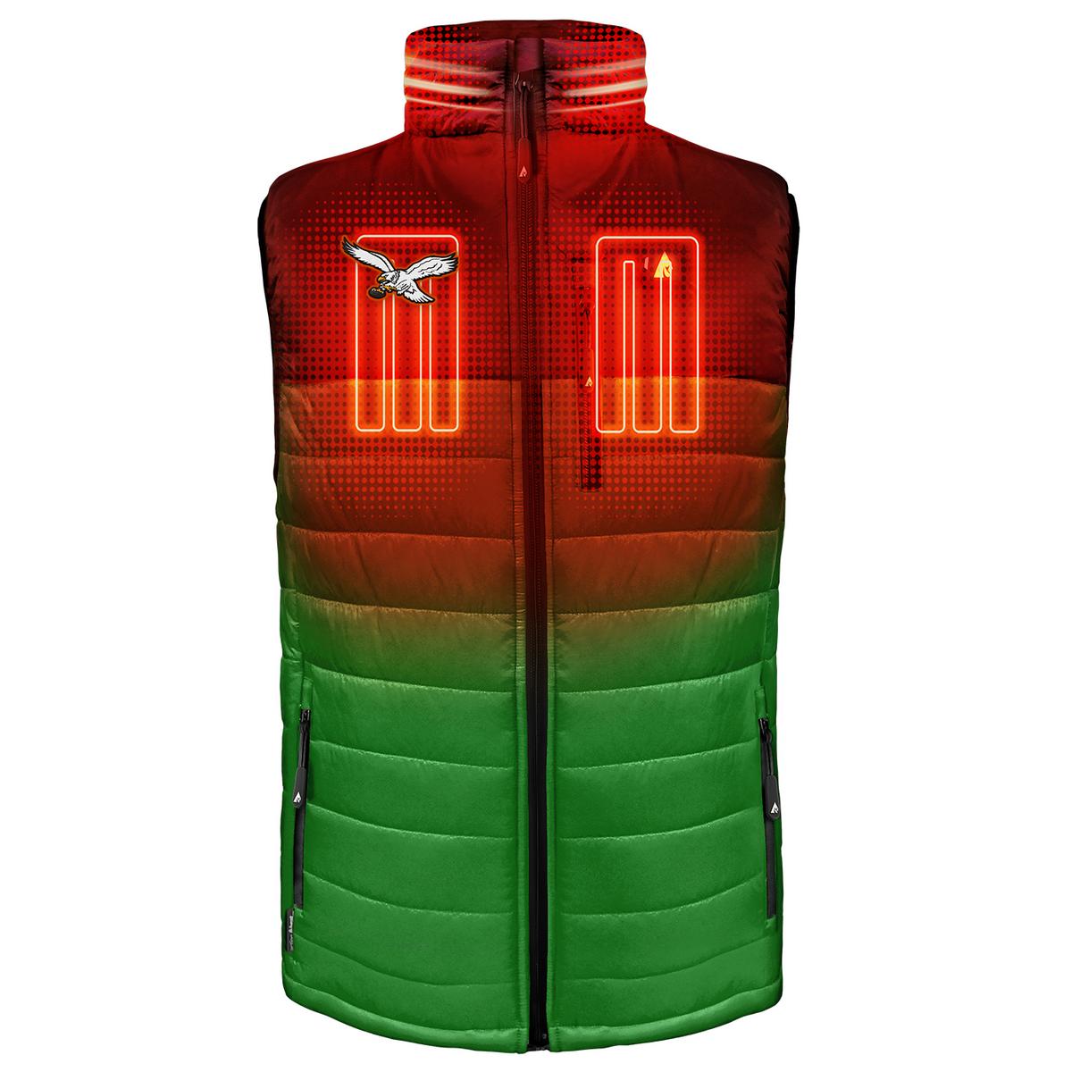 ActionHeat Philadelphia Eagles 5V Men's Colorblock Puffer Battery Heated Vest