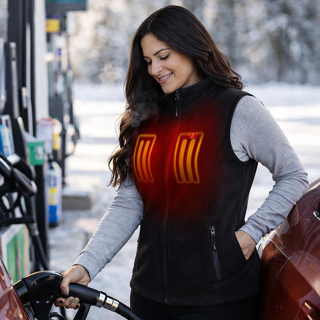 Open Box ActionHeat 5V Women's Classic Heated Fleece Vest