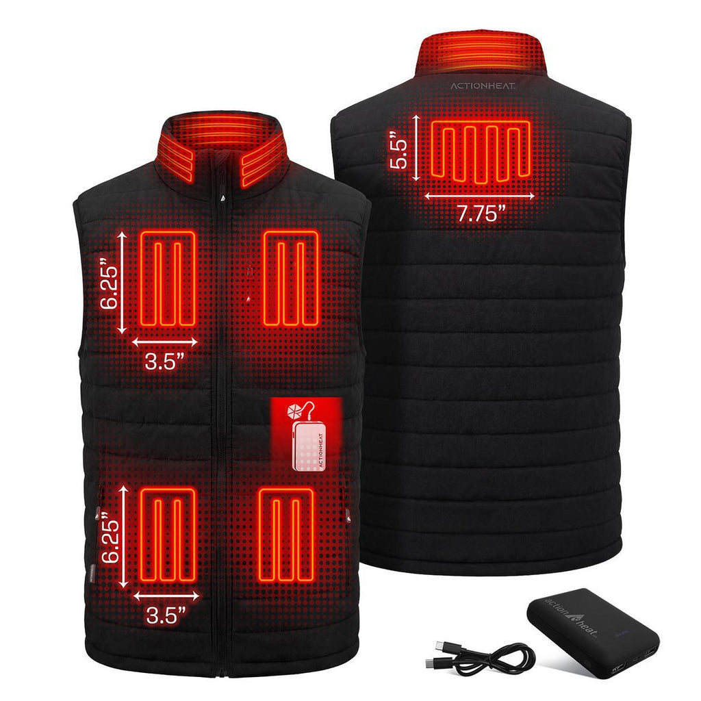 Open Box ActionHeat Pro Series+ Bluetooth Men's Puffer Heated Vest