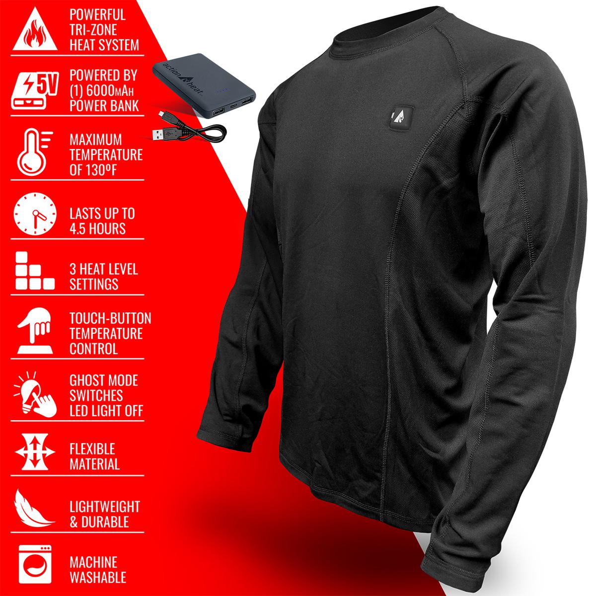 ActionHeat 5V Men's Heated Base Layer Shirt