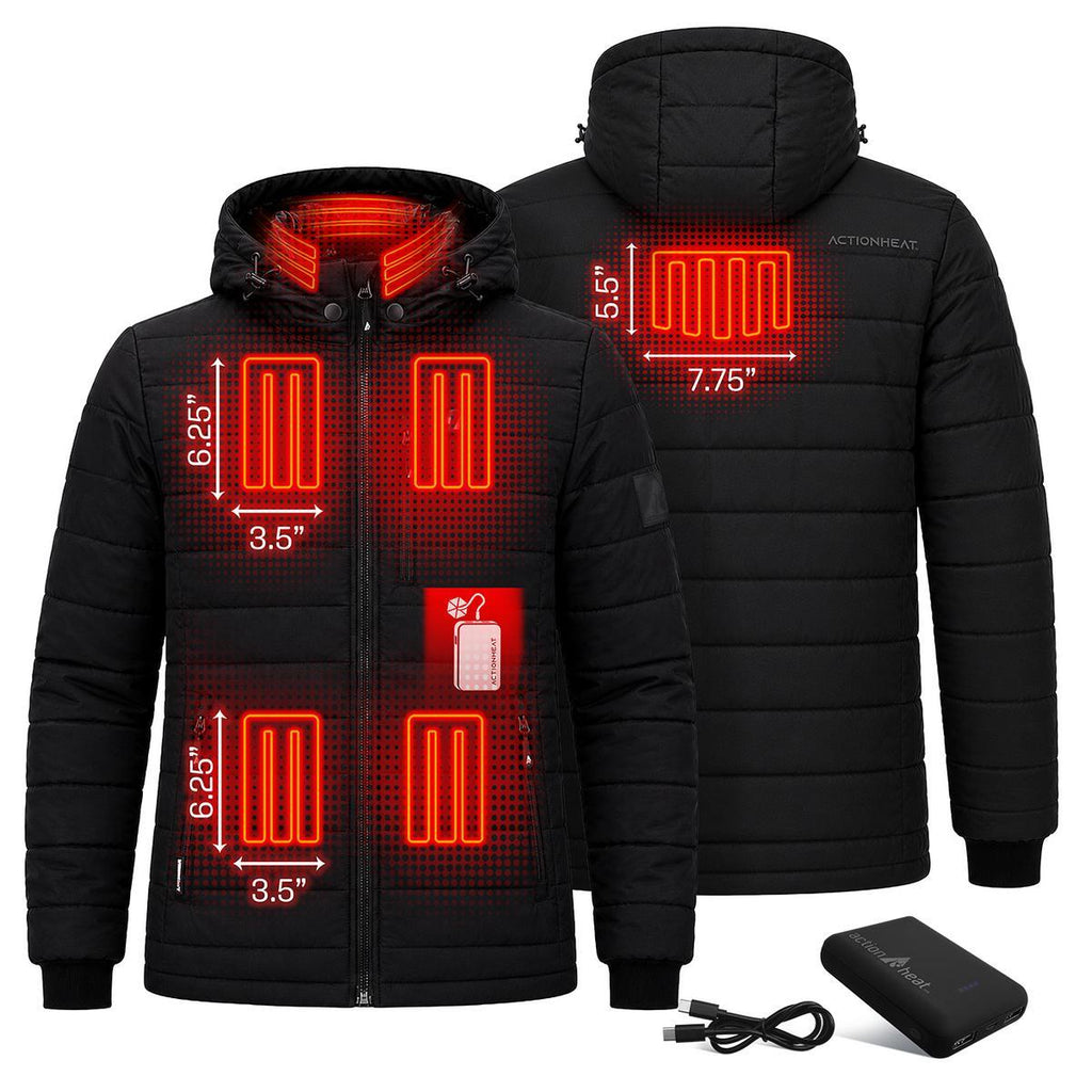 Open Box ActionHeat Pro Series+ Bluetooth Men's Puffer Heated Jacket