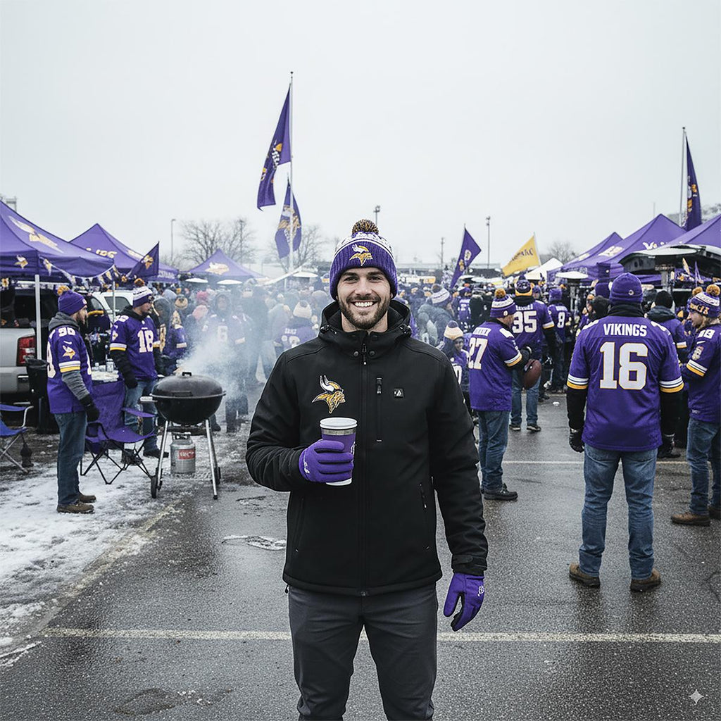 ActionHeat Minnesota Vikings 5V Men's Softshell Battery Heated Jacket
