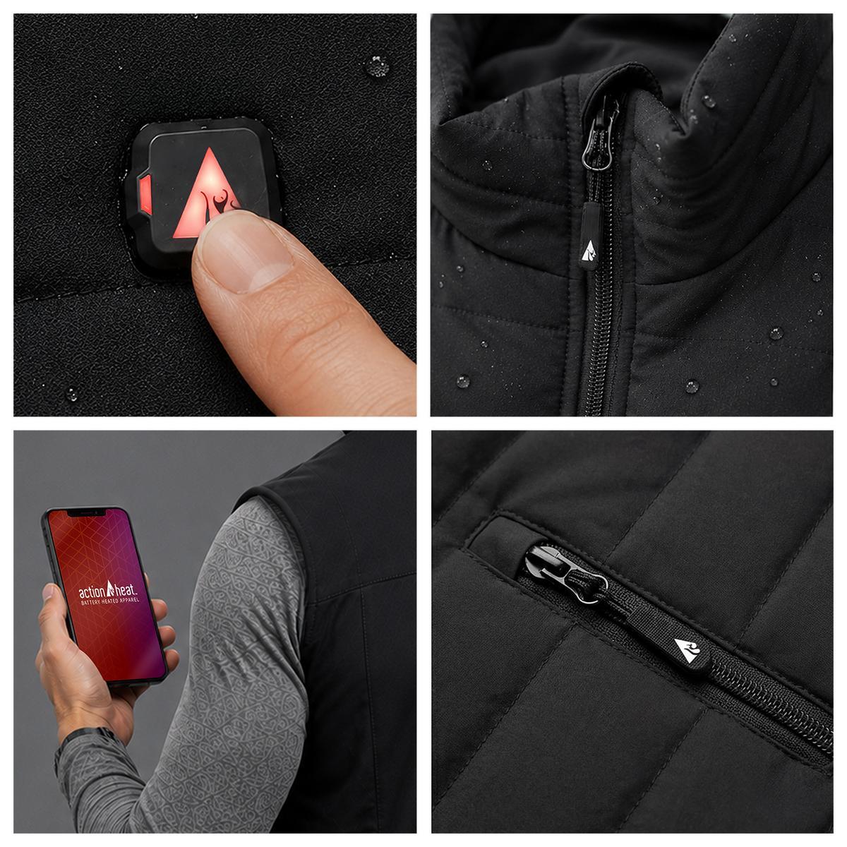 Open Box ActionHeat Pro Series+ Bluetooth Men's Puffer Heated Vest