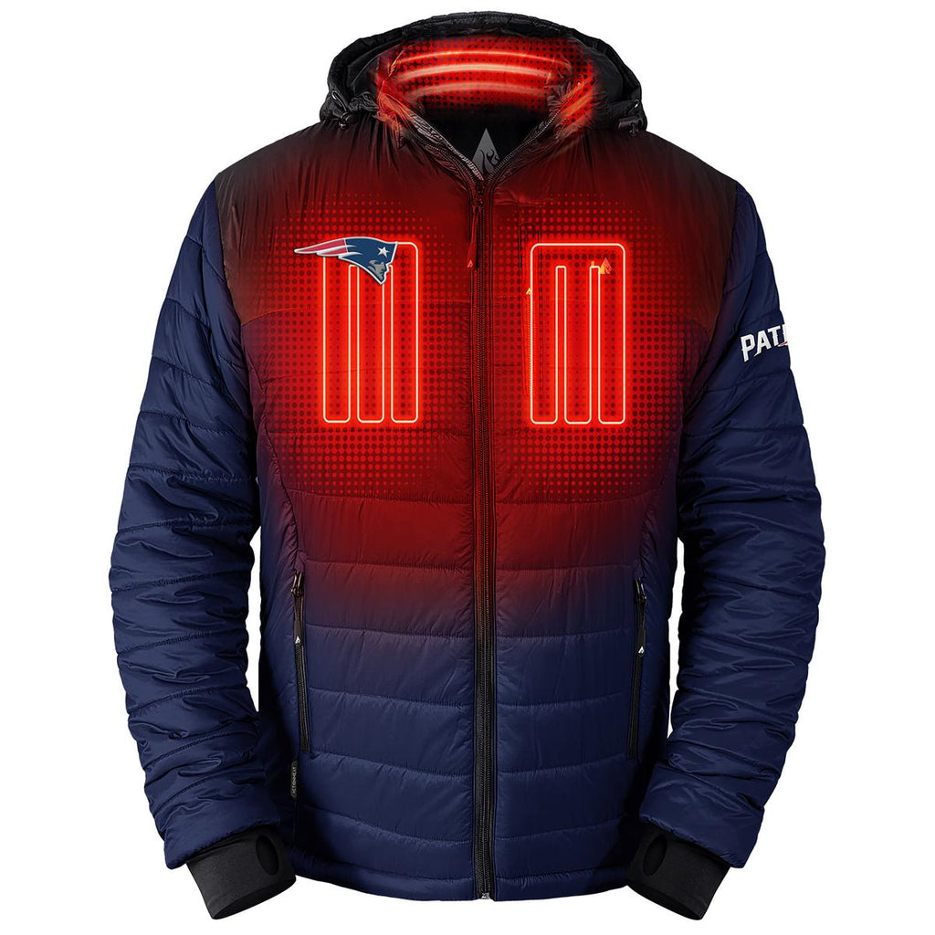 ActionHeat New England Patriots 5V Men's Colorblock Puffer Battery Heated Jacket
