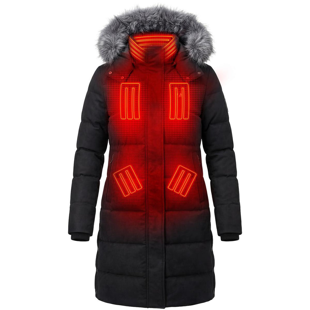 Open Box ActionHeat Pro Series+ Bluetooth Women's Long Puffer Heated Jacket