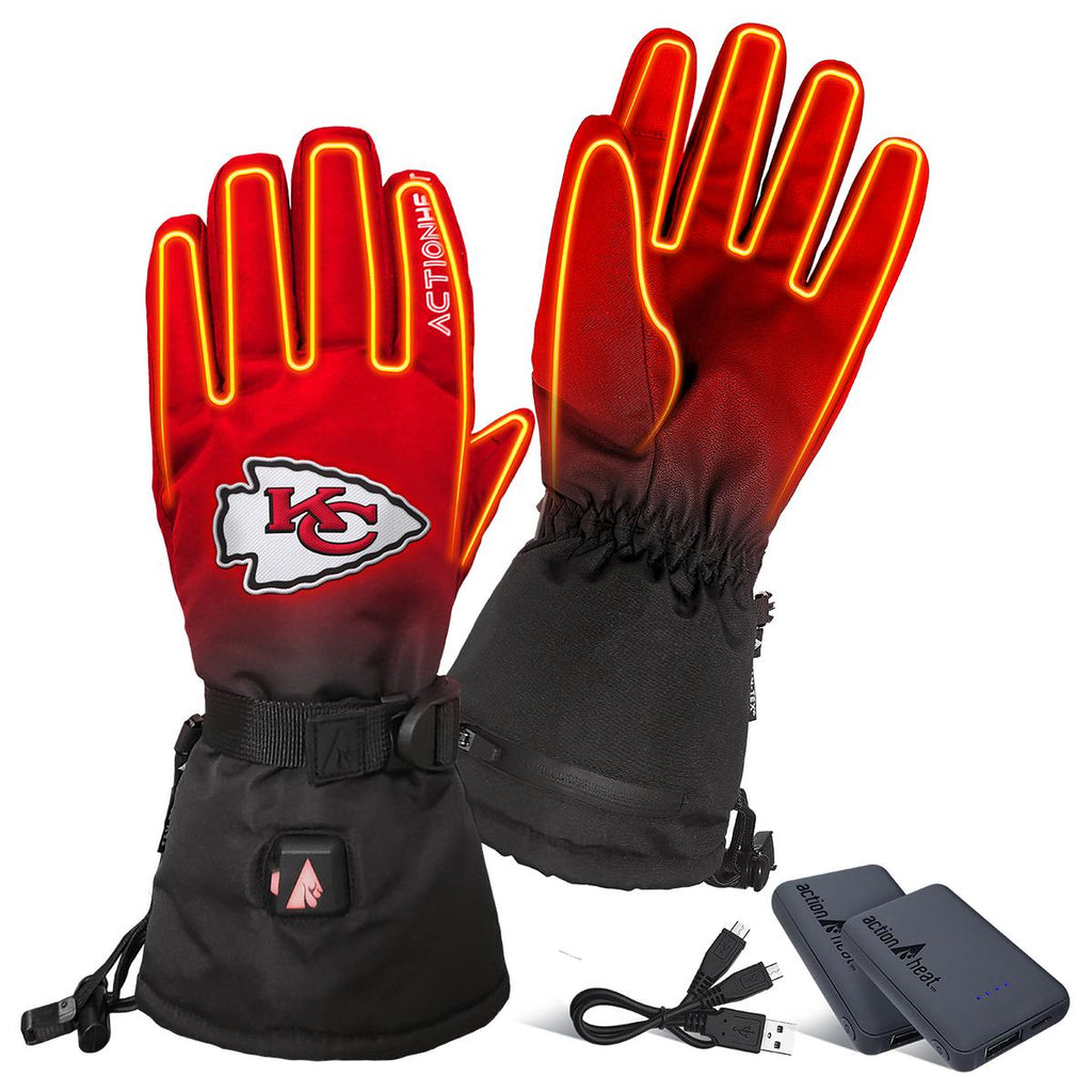 ActionHeat Kansas City Chiefs 5V Battery Heated Gloves