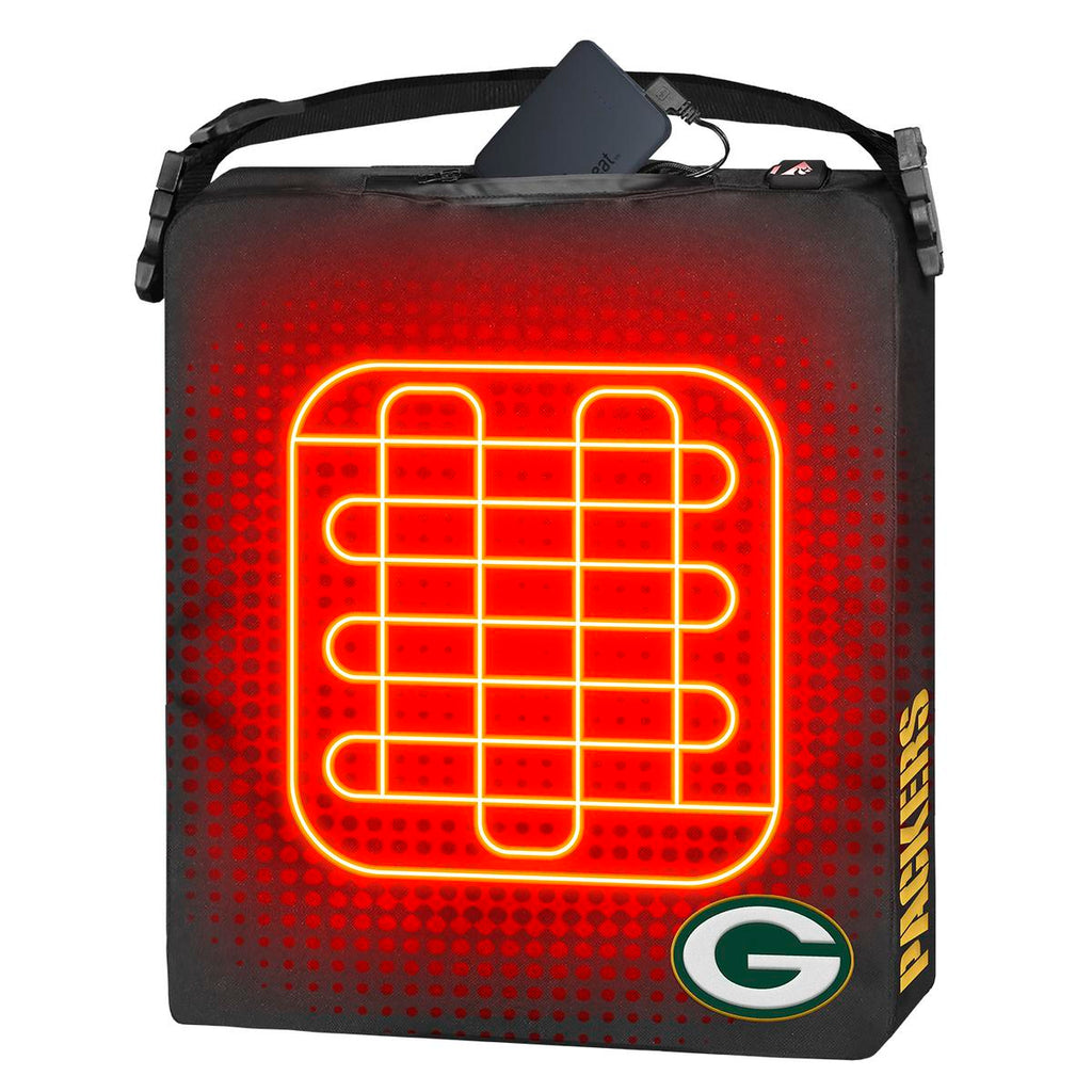 ActionHeat Green Bay Packers 5V Battery Heated Seat Cushion