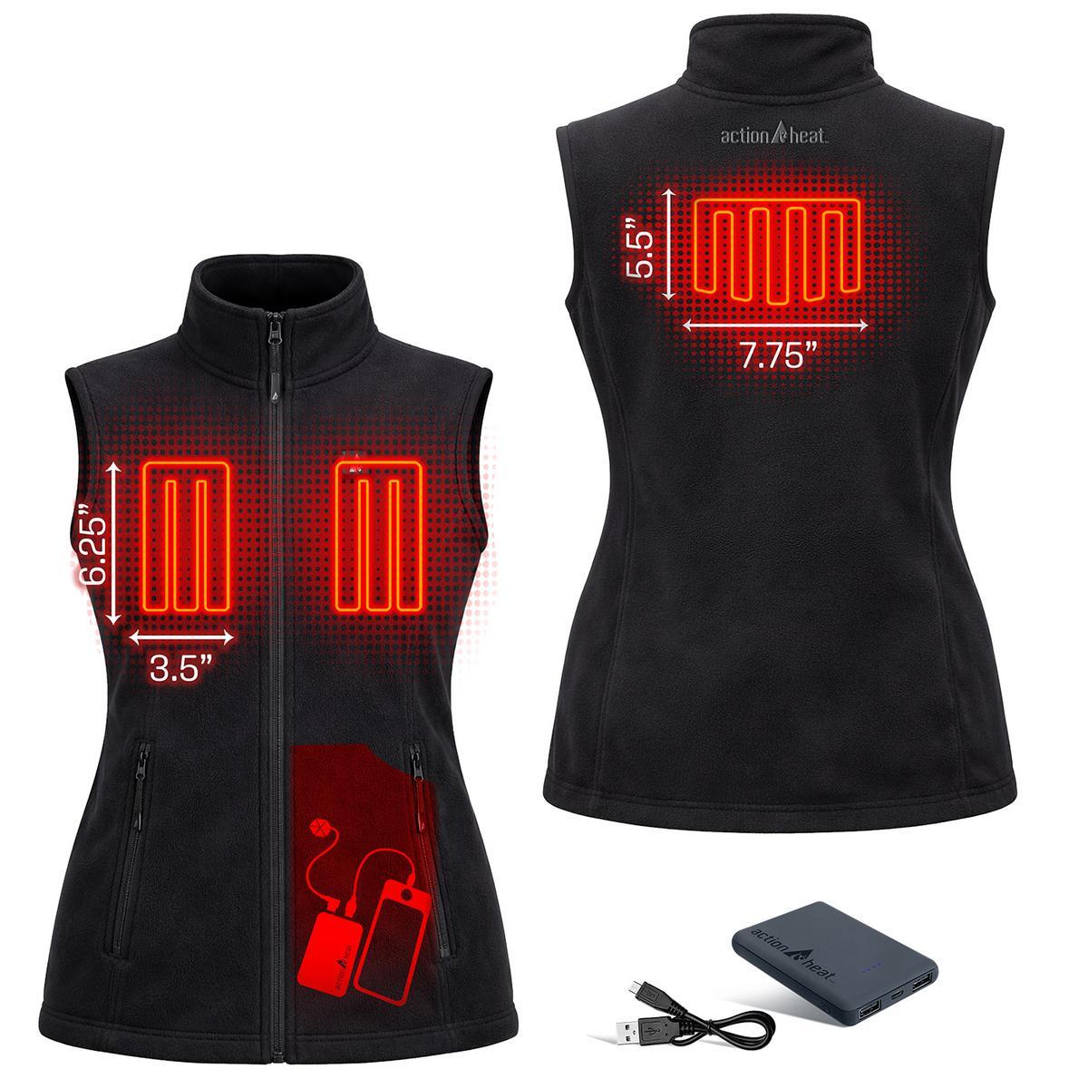 Open Box ActionHeat 5V Women's Classic Heated Fleece Vest