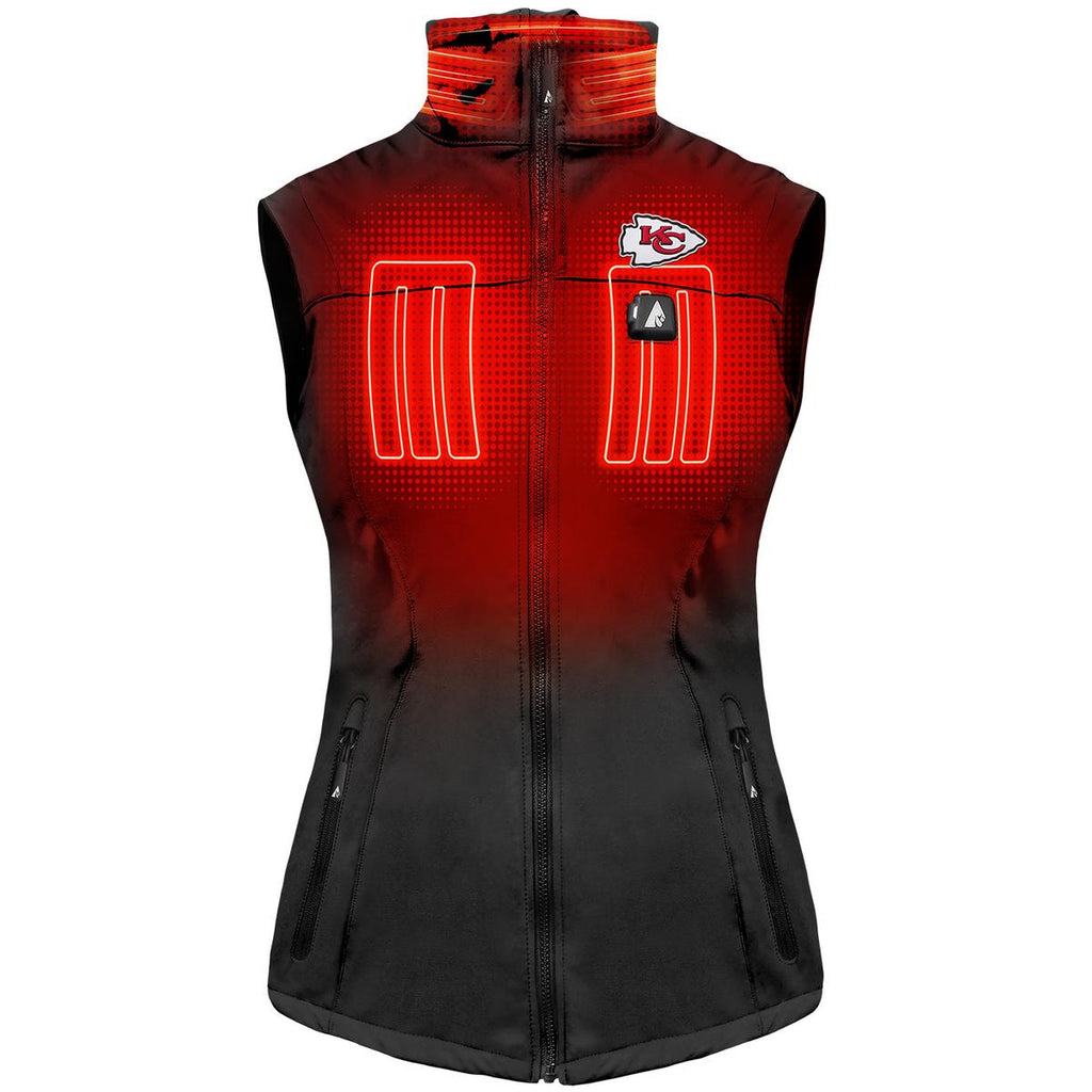 ActionHeat Kansas City Chiefs 5V Women's Softshell Battery Heated Vest