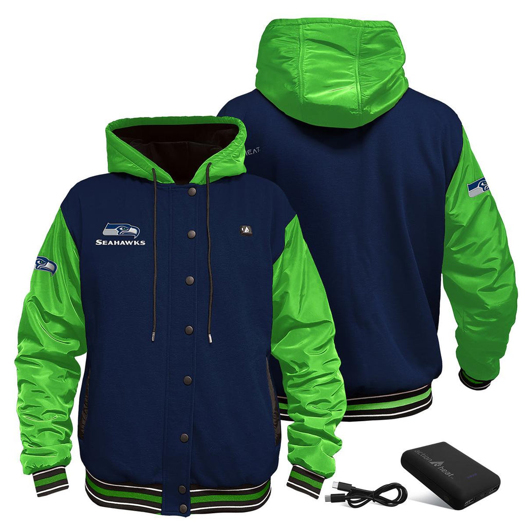 ActionHeat Seattle Seahawks 5V Battery Heated Varsity Jacket