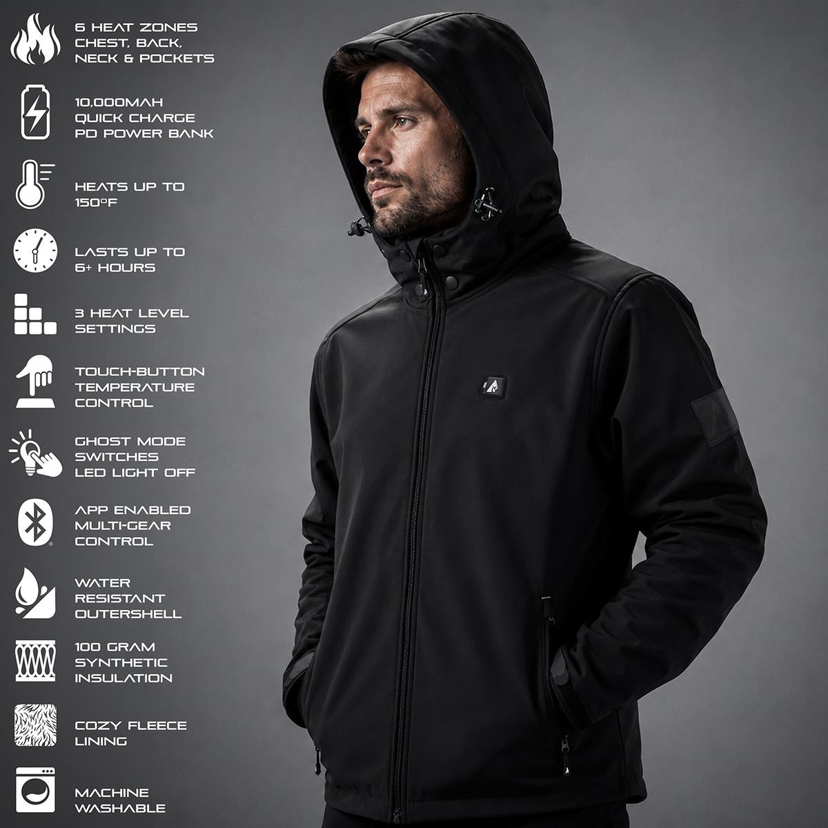 ActionHeat Pro Series+ Bluetooth Men's Softshell Heated Jacket
