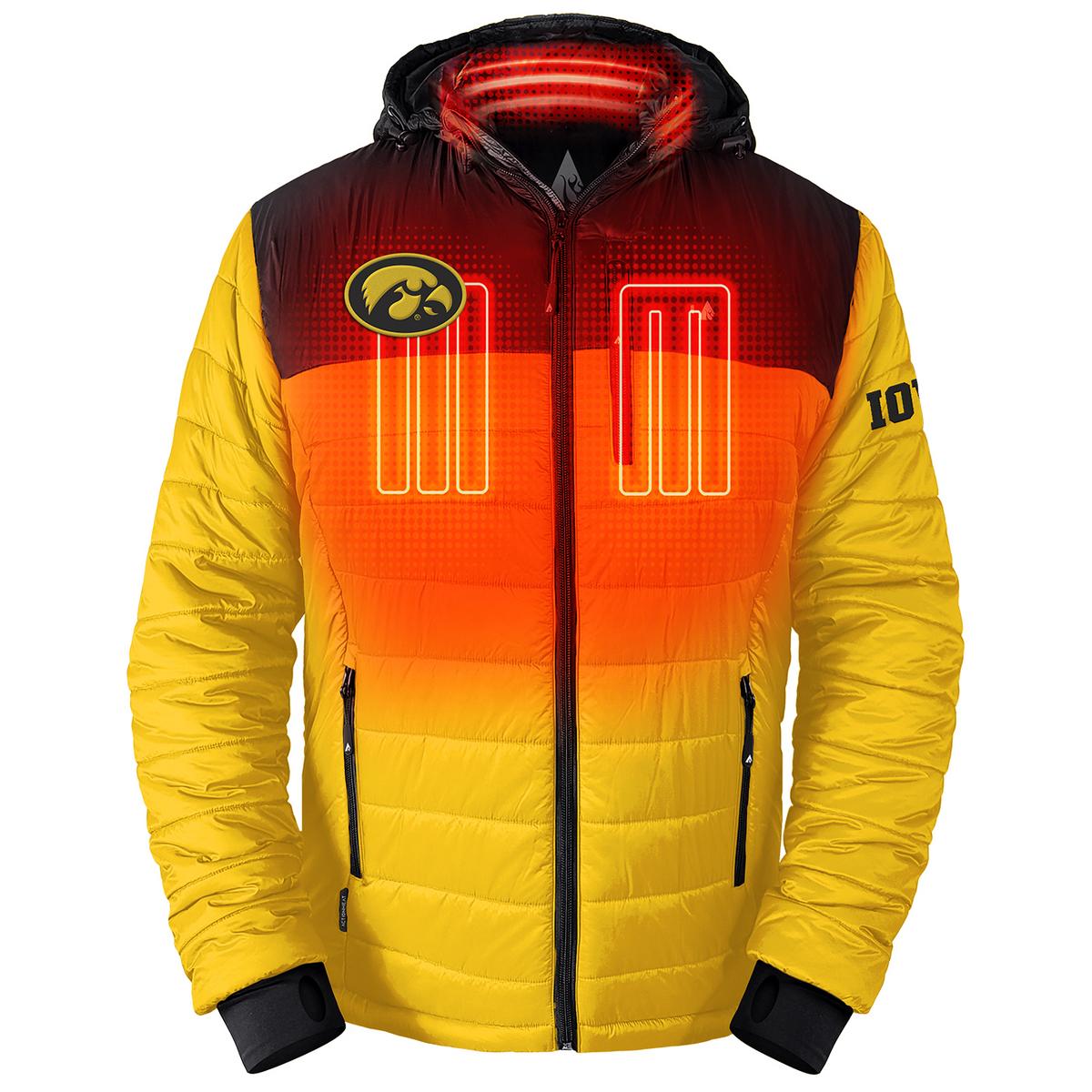 ActionHeat Iowa Hawkeyes 5V Men's Colorblock Puffer Battery Heated Jacket