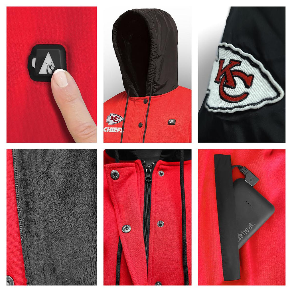 ActionHeat Kansas City Chiefs 5V Battery Heated Varsity Jacket
