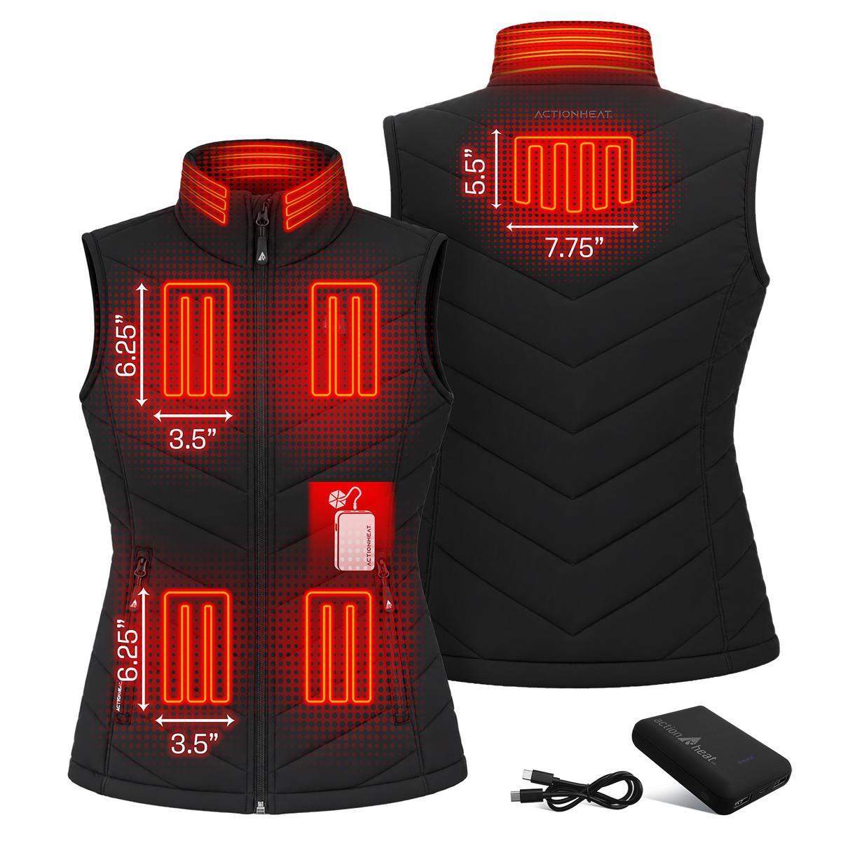 Open Box ActionHeat Pro Series+ Bluetooth Women's Puffer Heated Vest