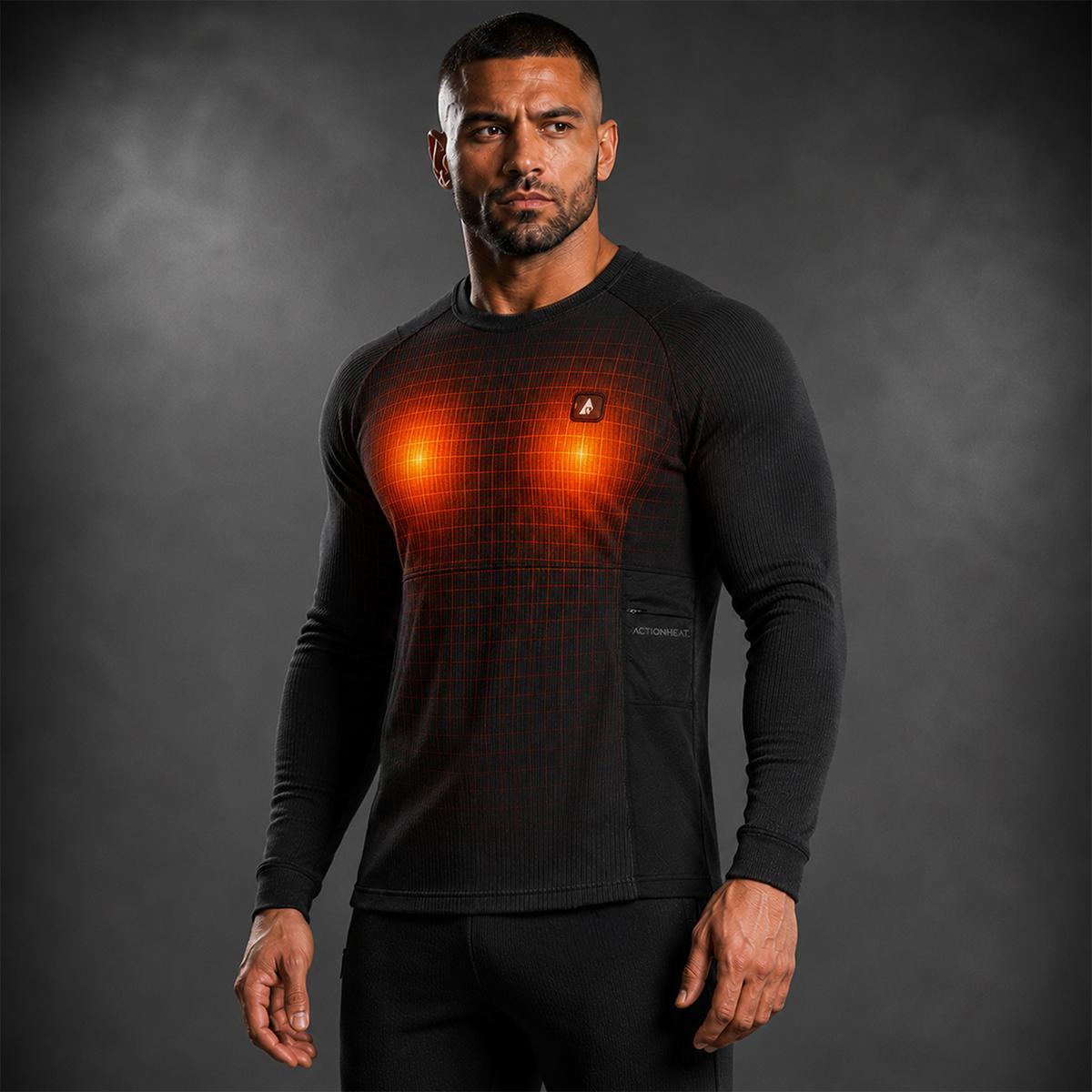 Open Box ActionHeat Pro Series+ Bluetooth Men's Heated Base Layer Shirt