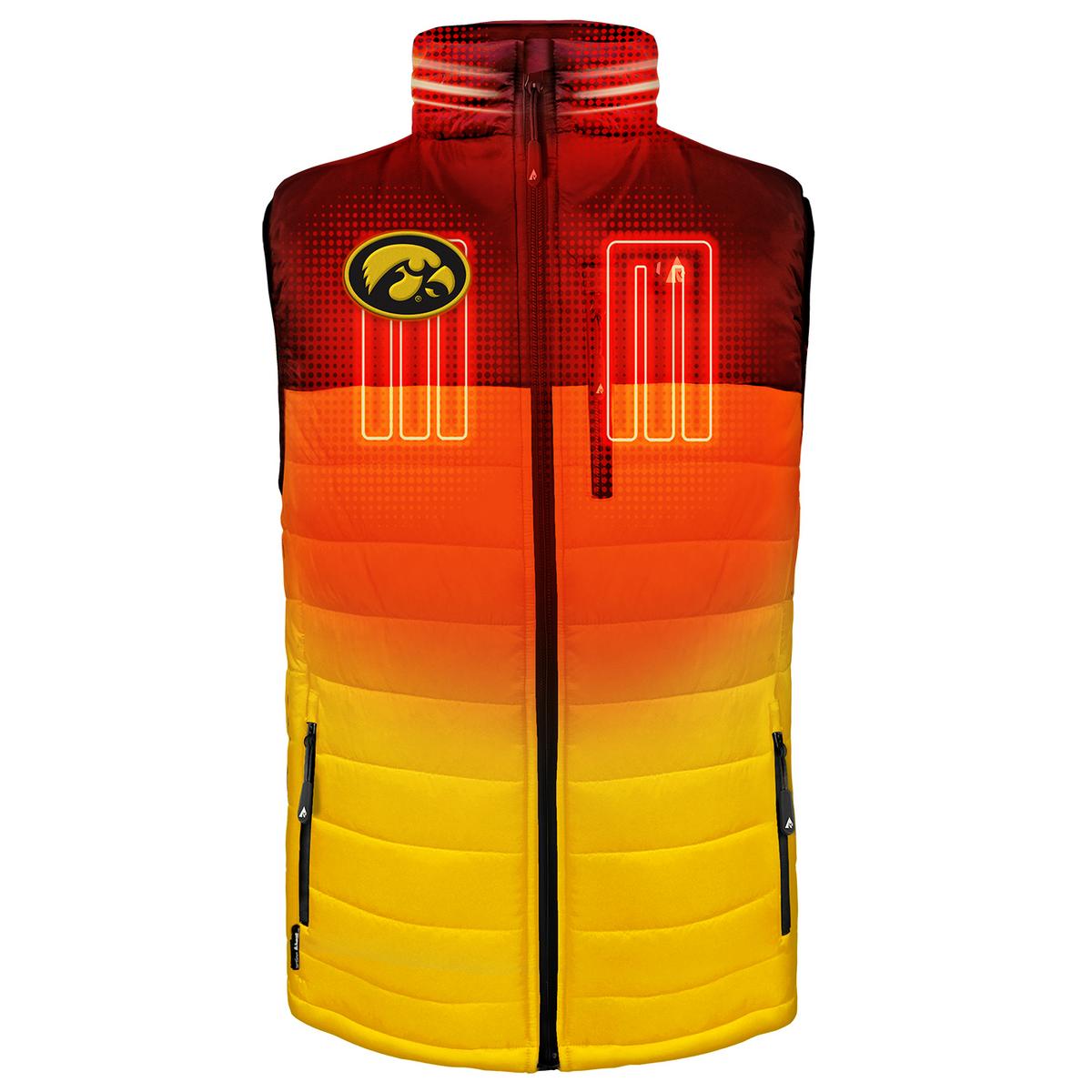 ActionHeat Iowa Hawkeyes 5V Men's Colorblock Puffer Battery Heated Vest