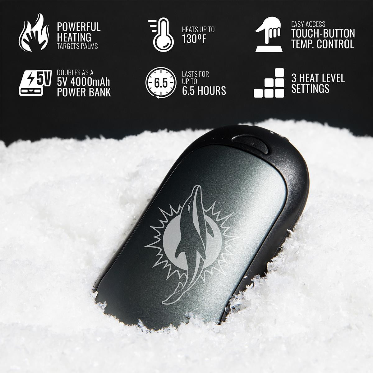 ActionHeat Miami Dolphins Rechargeable Hand Warmer