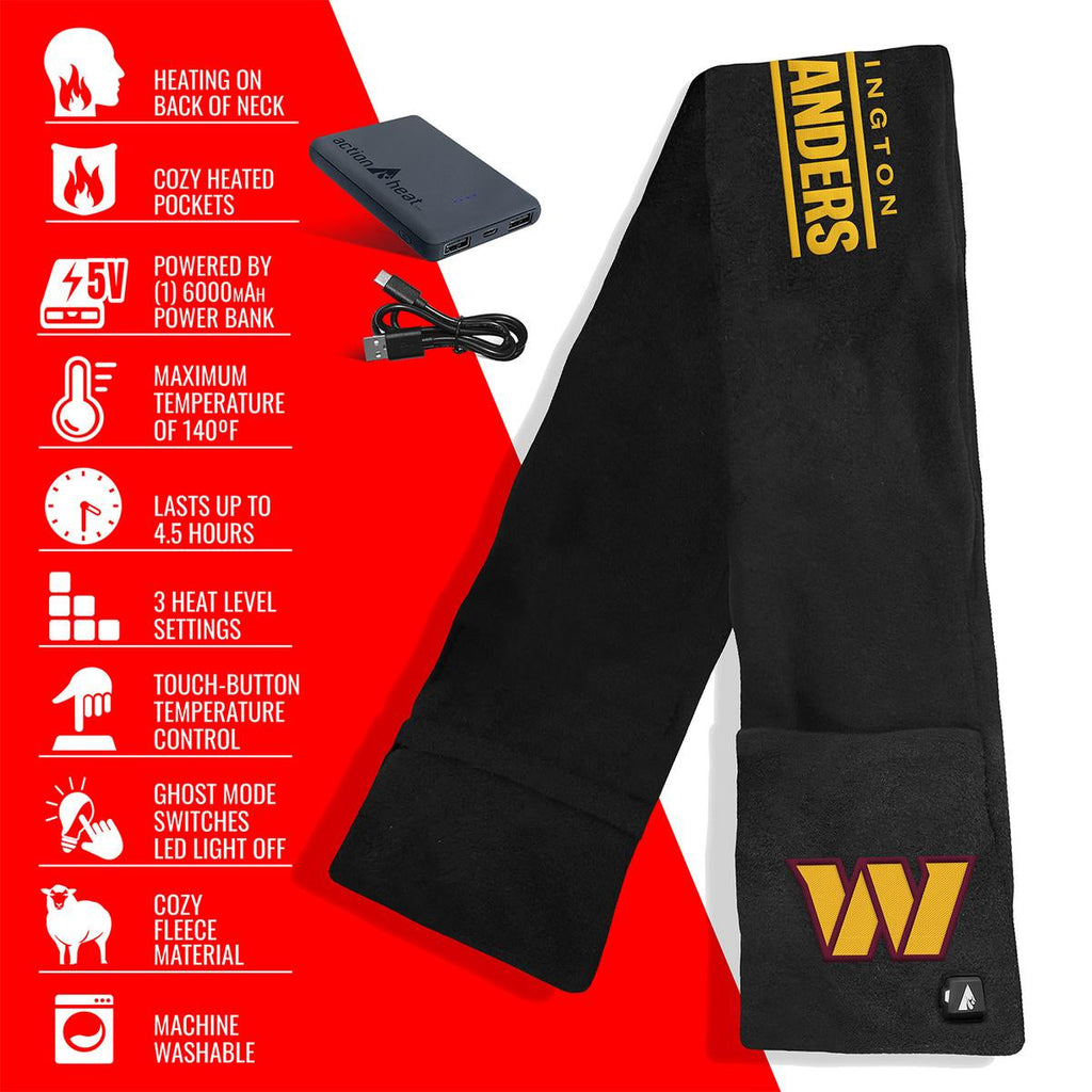 ActionHeat Washington Commanders 5V Battery Heated Scarf