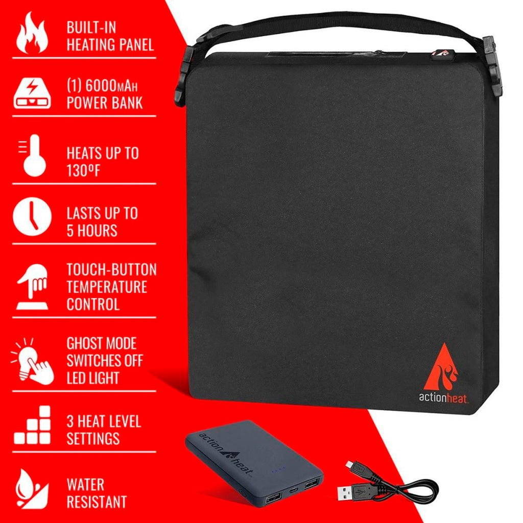 Open Box ActionHeat 5V Battery Heated Seat Cushion