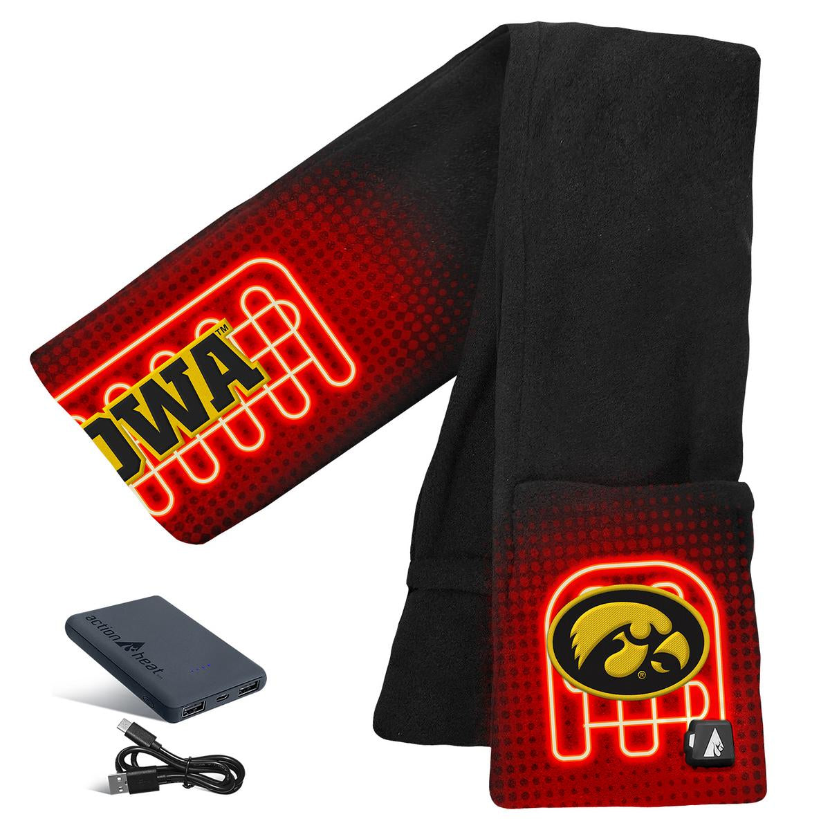 ActionHeat Iowa Hawkeyes 5V Battery Heated Scarf