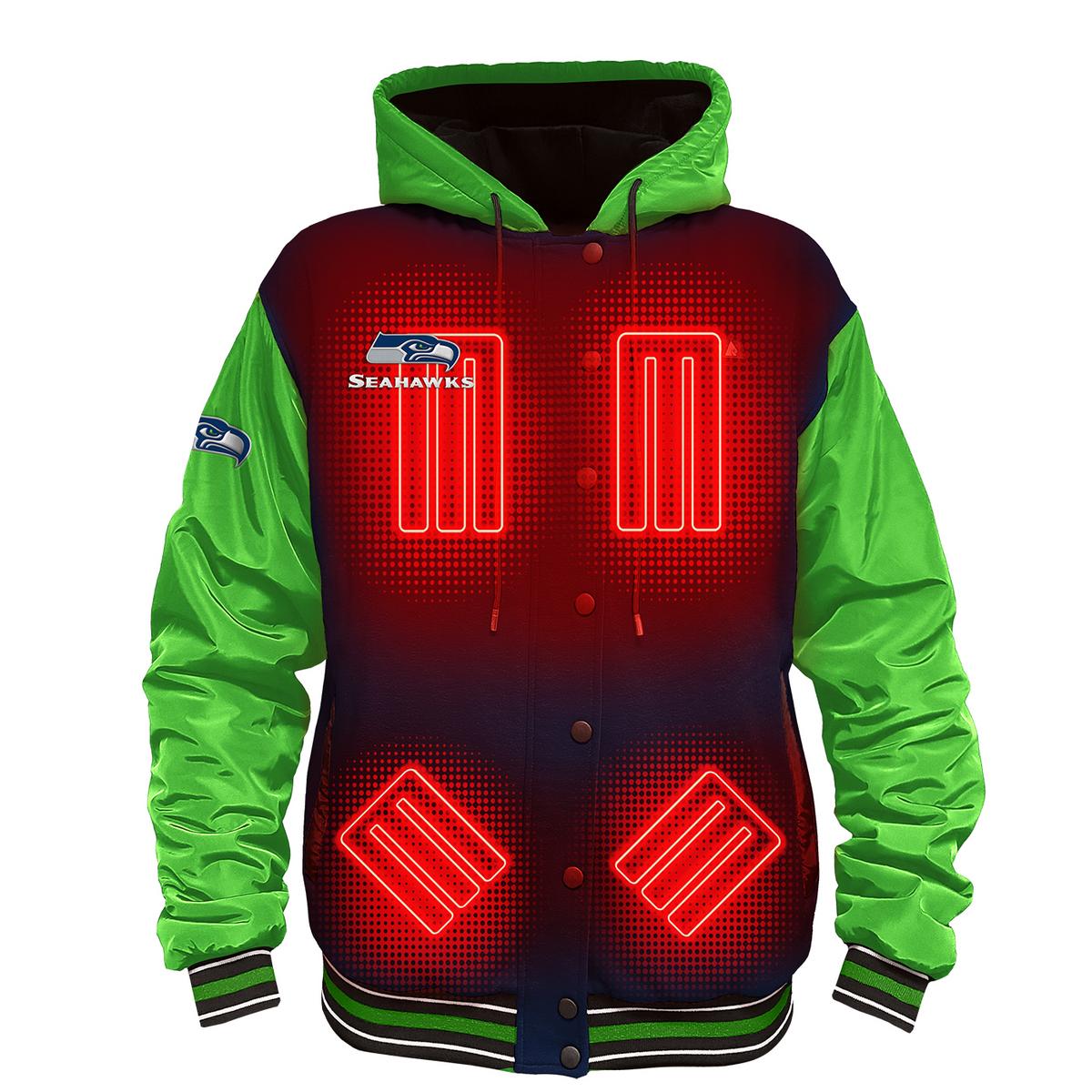 ActionHeat Seattle Seahawks 5V Battery Heated Varsity Jacket