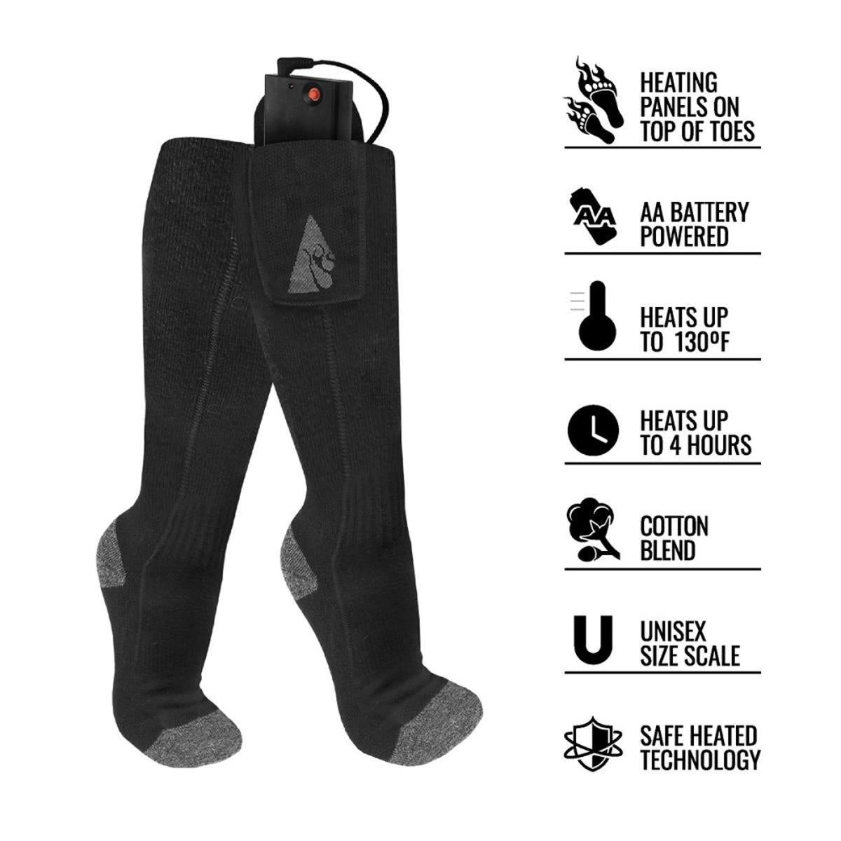 Open Box ActionHeat Classic AA Battery Heated Socks