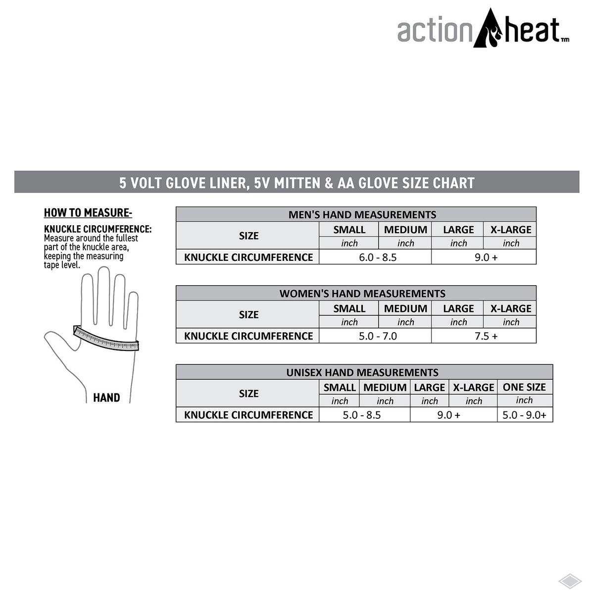 ActionHeat AA Men's Featherweight Heated Gloves