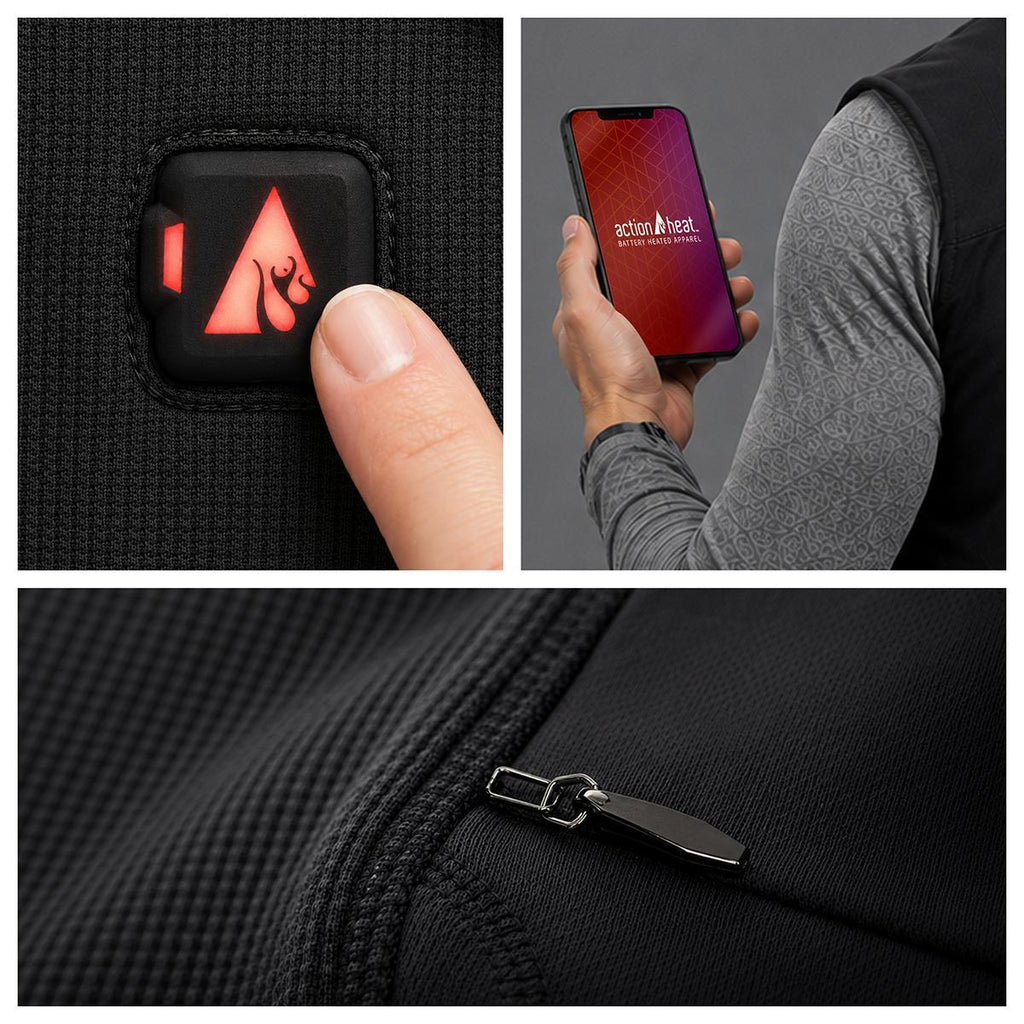 Open Box ActionHeat Pro Series+ Bluetooth Men's Heated Base Layer Shirt