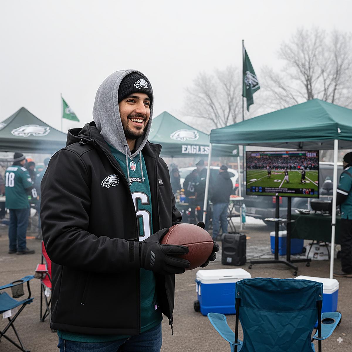 ActionHeat Philadelphia Eagles 5V Men's Softshell Battery Heated Jacket