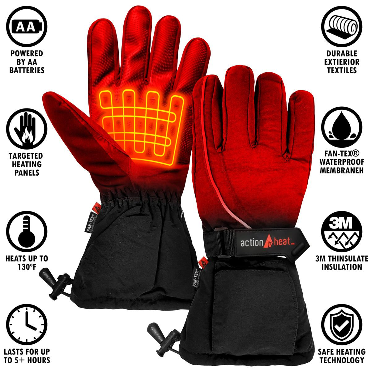 ActionHeat AA Women's Battery Heated Gloves