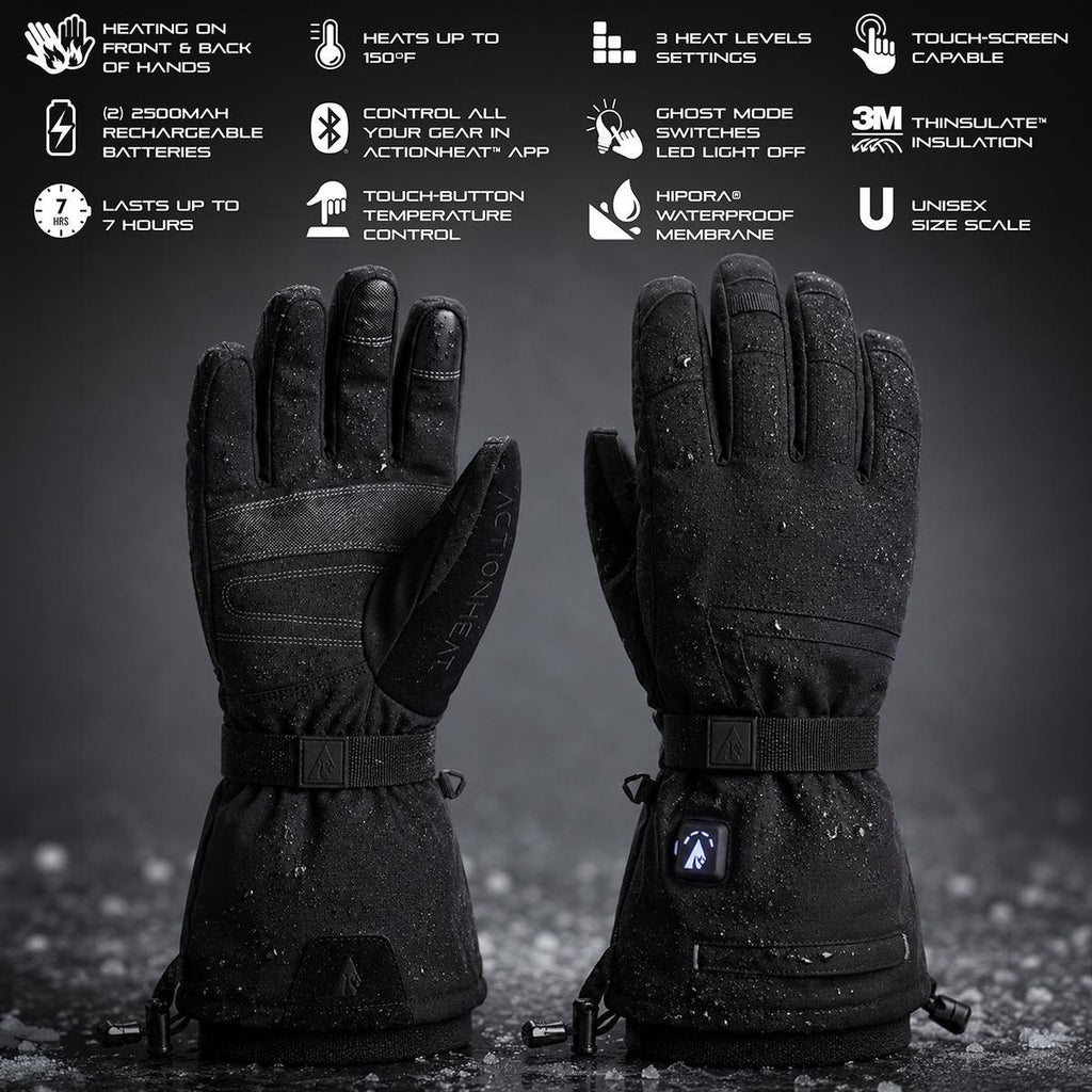 Open Box ActionHeat Pro Series+ Bluetooth Heated Gloves