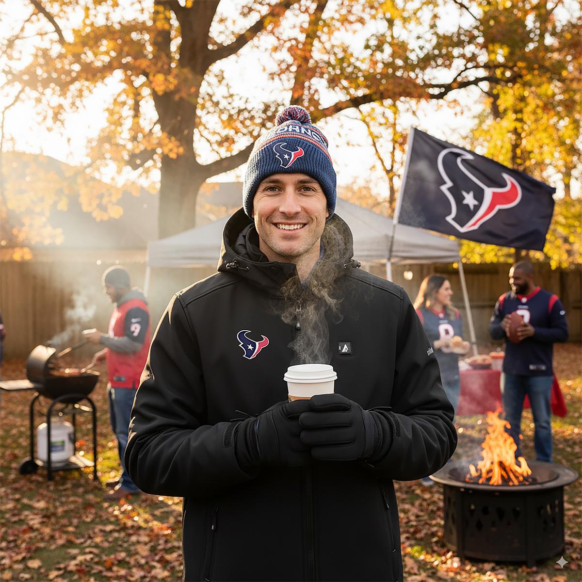 ActionHeat Houston Texans 5V Men's Softshell Battery Heated Jacket