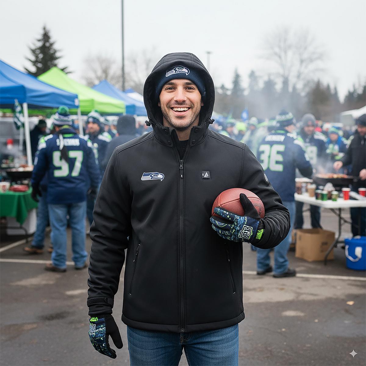 ActionHeat Seattle Seahawks 5V Men's Softshell Battery Heated Jacket