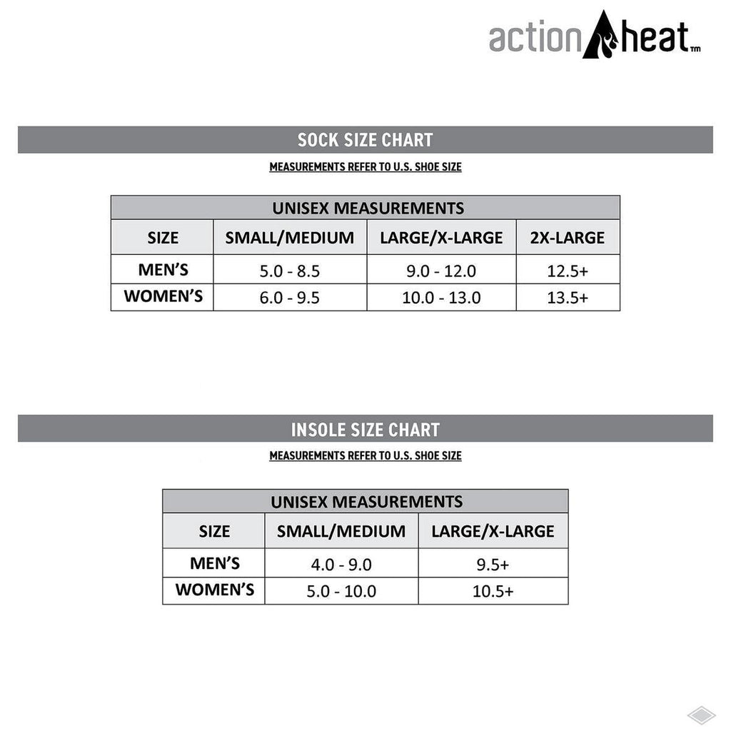Open Box ActionHeat 5V Classic Heated Socks