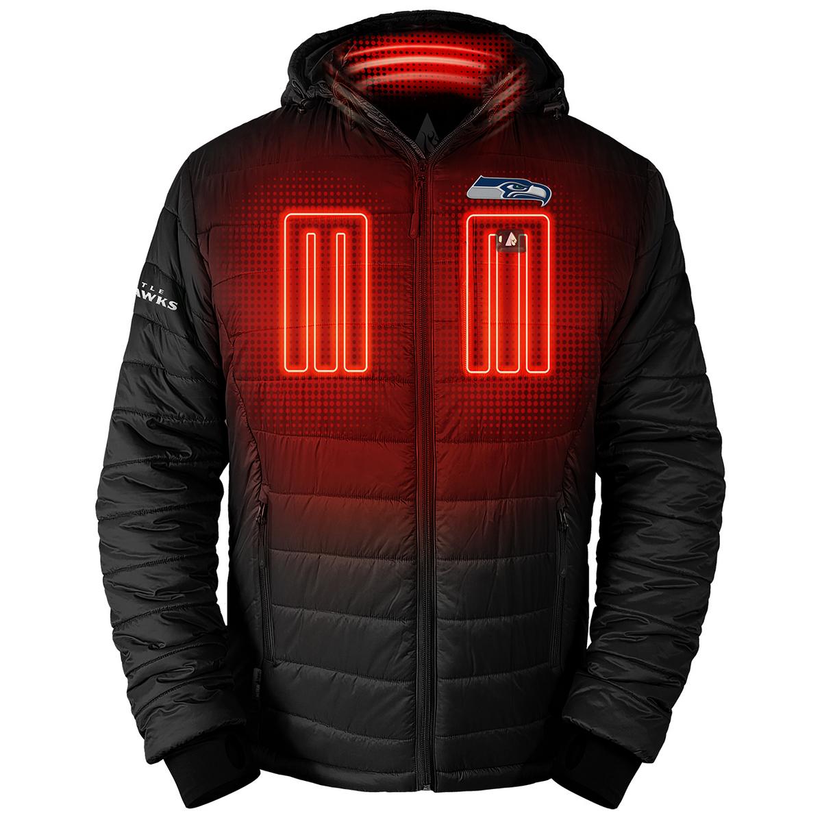 ActionHeat Seattle Seahawks 5V Men's Puffer Battery Heated Jacket