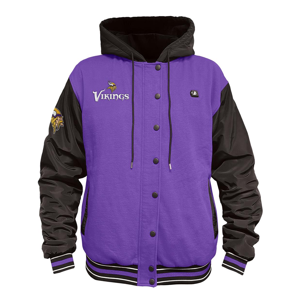 ActionHeat Minnesota Vikings 5V Battery Heated Varsity Jacket