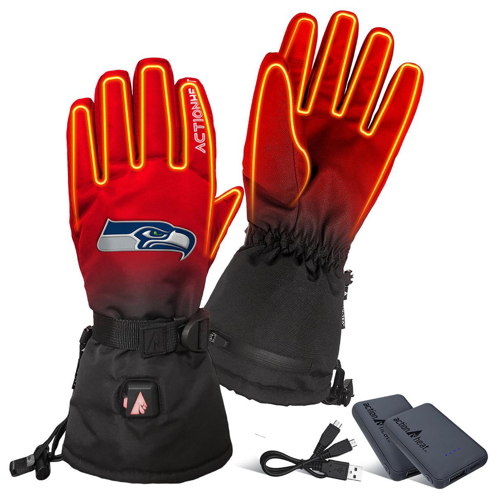 ActionHeat Seattle Seahawks 5V Battery Heated Gloves