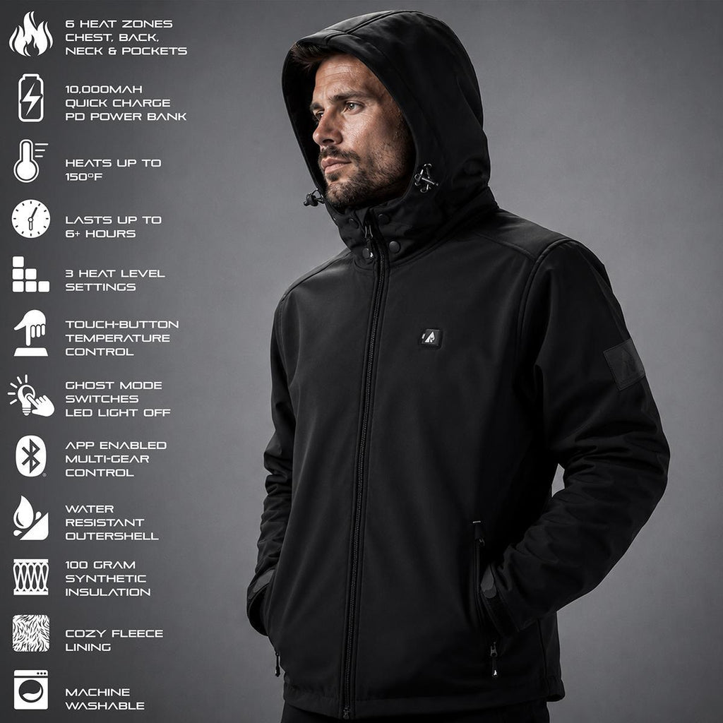Open Box ActionHeat Pro Series+ Bluetooth Men's Softshell Heated Jacket