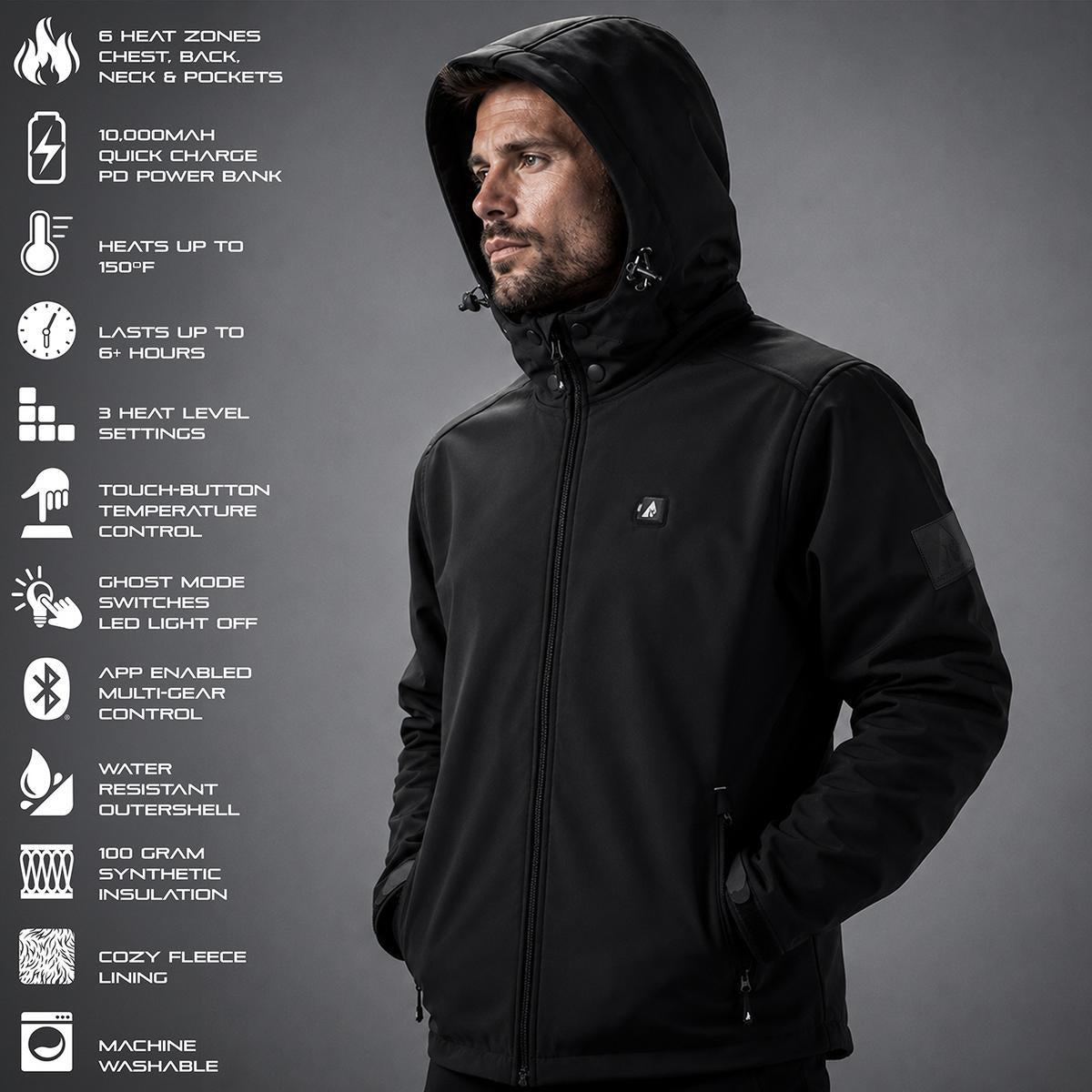Open Box ActionHeat Pro Series+ Bluetooth Men's Softshell Heated Jacket