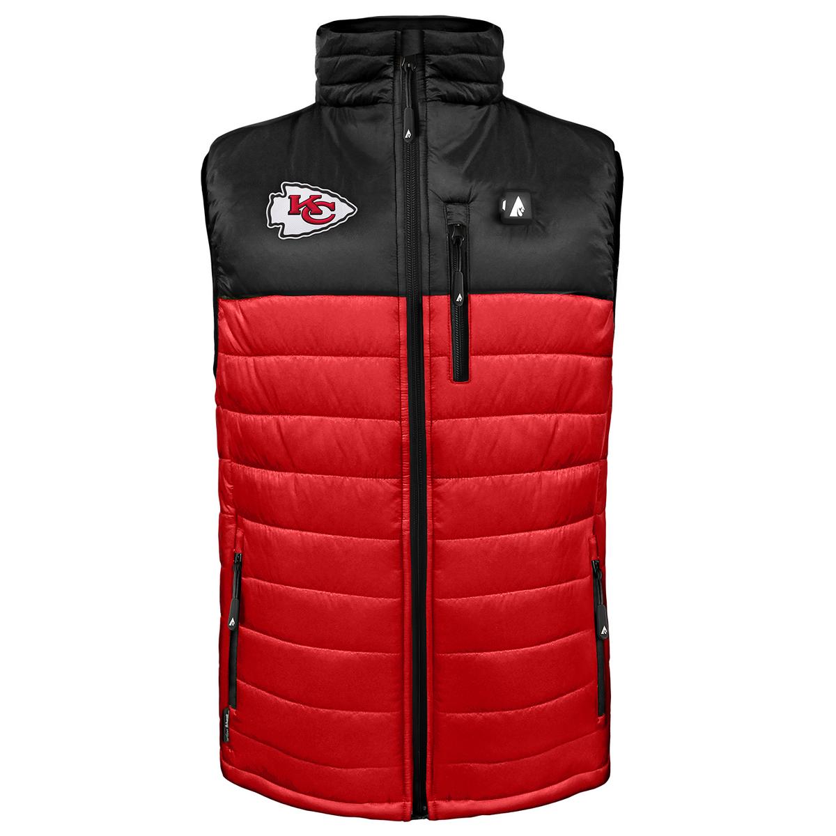ActionHeat Kansas City Chiefs 5V Men's Colorblock Puffer Battery Heated Vest