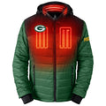 ActionHeat Green Bay Packers 5V Men's Colorblock Puffer Battery Heated Jacket