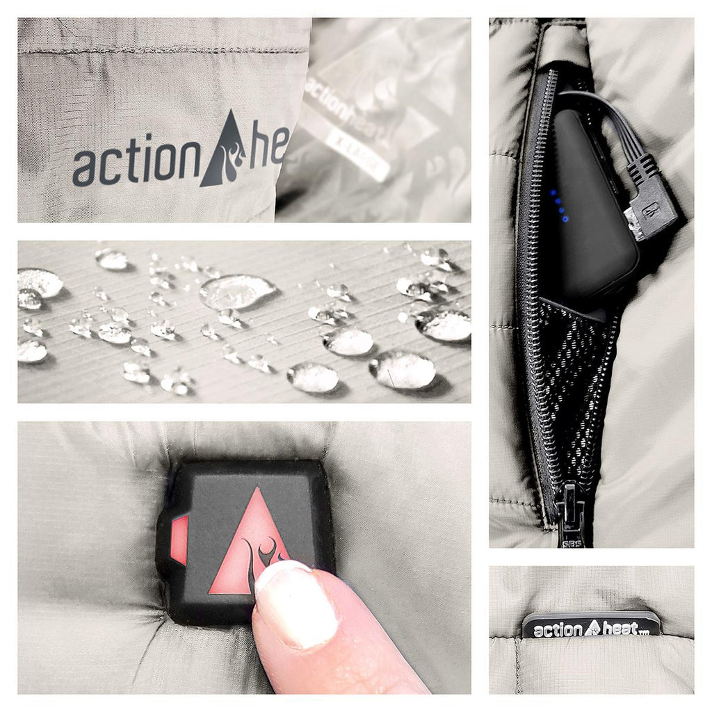 ActionHeat Green Bay Packers 5V Women's Long Puffer Battery Heated Jacket