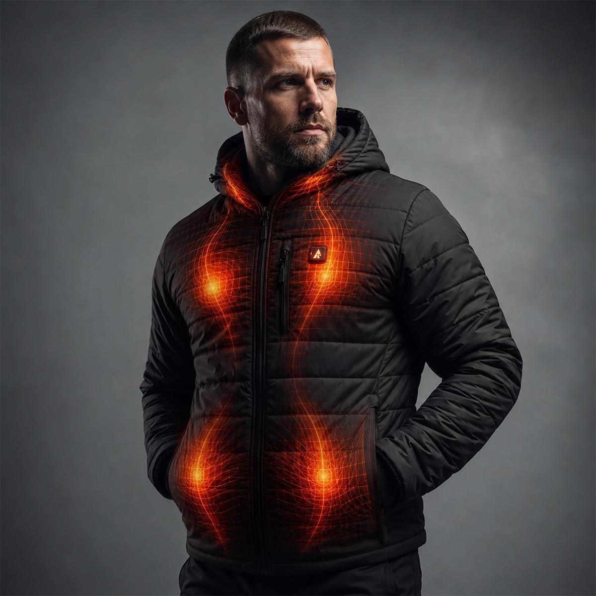 Open Box ActionHeat Pro Series+ Bluetooth Men's Puffer Heated Jacket