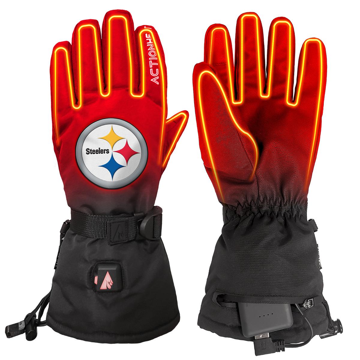 ActionHeat Pittsburgh Steelers 5V Battery Heated Gloves